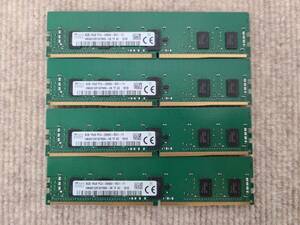 8GB 4枚セット 計32GB SK hynix HMA81GR7AFR8N-VK TF AC DDR4 1Rx8 PC4-2666V RDIMM Server Memory [1810]