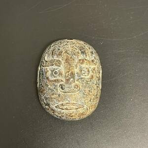226 時代 玉佩 人物 玉牌 玉石彫刻 中国古玩 中国古美術 唐物 古代 発掘 儀式 顔 人面