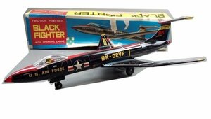 ♪株式会社トミー ブリキ BLACK FIGHTER BK-02VF 玩具 爆撃機 ♪経年ジャンク品