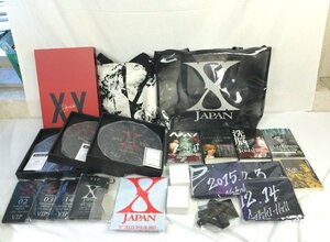 ☆X JAPAN グッズ　バッグ　時計　本　フォトフラッグ　ネックレス　チケットホルダー　写真集　色々 まとめて　大量セット☆USED/未開封品