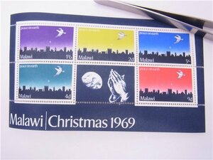 ◎Malawi Christmas　1969◎マラウイ　クリスマス シート◎未使用 長期保管品