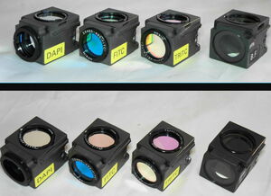 蛍光顕微鏡用フィルターキューブ　Nikon Microscope Fluorescent Filter Cube for ECLIPSE E400, E600, E800 , E1000