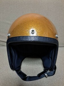 LSI-4170 ビンテージ ヘルメット ジェットヘルメット vintage helmet BELL BUCO ブコ ベル シェル 金 ラメ