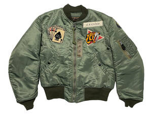 美品 Sサイズ BUZZ RICKSON'S バズリクソンズ BR10981 LION UNIFORM INC. Type MA-1 フライトジャケット 実名復刻 A.B.ESTEP カスタム