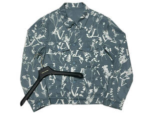 極美品 48 LOUIS VUITTON ルイヴィトン 22AW LV DNA Leaf Denim Jacket DNA リーフ デニムジャケット ブルー RM222Q NF1 HNA59W