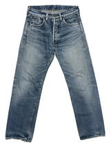 W31L32 LEVI'S VINTAGE CLOTHING LVC リーバイスビンテージクロージング 55501-0044 フェイデッドブルーミッド デニム ジーンズ_画像1