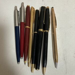 PARKER パーカー/CROSS クロス/WATERMAN/ PLATINUM プラチナ/ボールペン 8本まとめ ゴールドカラー ボールペン