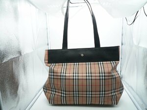 ★BURBERRY バーバリー トートバッグ ノバチェック レザー キャンバス★/H