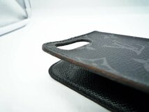 ■LOUIS VUITTON ルイヴィトン モノグラム エクリプス スマホケース フォリオ iPhone7 iPhone8 iPhoneSE2 M62640 箱付 イニシャル■/A_画像8