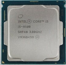 【中古CPU】Intel Core i5-9500 3.0GHz TB 4.4GHz SRF4B Socket 1151 6コア6スレッド _画像1
