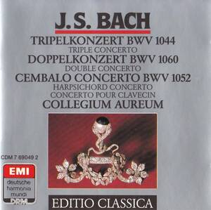 廃盤超希少 初期西独盤 レオンハルト コレギウム・アウレウム J.S.バッハ 三重協奏曲BWV1044 二重協奏曲 BWV1060 チェンバロ協奏曲 BWV1052