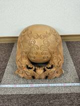 木魚　双龍頭彫　大型木魚　尺　寺院　仏具　木彫り　彫刻　仏教美術　木工　_画像5
