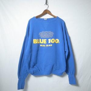 当時物 キャプテンサンタ BLUE100% BLUE TRAD ロゴ トレーナー L / スウェット 昭和レトロ OREGON カレッジ boat house ボートハウス