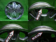 中古 22インチ 22×9J/10J 5穴 ワーク LS507 社外 アルミホイール 4本セット LS406用 ジャンク品_画像5