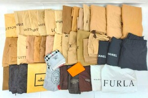 #6320 ブランド布袋 Hermesノベルティ Burberrysスカーフ 41点セット CHANEL LOUIS VUITTON GUCCI Christian Dior 保存袋