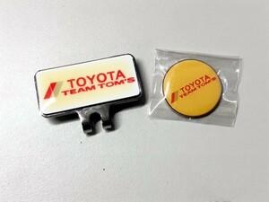 【G-438】＊ 送料無料！新品・未使用 / 訳あり ＊ TOYOTA×TOM'S トヨタ トムス ＊ ゴルフコレクション ボールマーク / ホワイト ＊