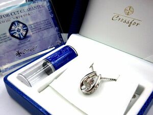 ■美品 Crossfor クロスフォー ネックレス SILVER シルバー 925 刻印 レディース アクセサリー 箱 ケース付き