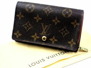 ■美品 Louis Vuitton ルイヴィトン M61730 財布 二つ折り ポルトモネ モノグラム L字ファスナー CA0064 ビエ トレゾール レディース 