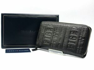 ■美品 TOMMY HILFIGER トミーヒルフィガー ラウンドファスナー メンズ 男性用 ブラックカラー 長財布 箱付き ブランド品 おしゃれ