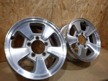 【山形 酒田発】中古 アルミホイール4本 スズキ純正 シルバー 16×5.5J+22 PCD139.7/5H ハブ径約108mm ジムニーから取り外し_画像3