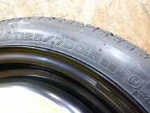 【山形 酒田発】中古 ノート DBA-E12 車載工具 スペアタイヤセット 純正 タイヤ:T125/70D15 95M 2012年35週製造 未使用品_画像2