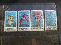 アルバニア切手　＜サンゴ＞　４種　　印アリ（ノリ付き？）　同梱可_画像1