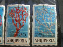 アルバニア切手　＜サンゴ＞　４種　　印アリ（ノリ付き？）　同梱可_画像3