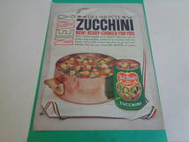 即決　広告　アドバタイジング　デルモンテ　缶詰　ズッキーニ　１９６０ｓ　レトロ　パッケージ　コラージュ　スクラップブッキング　素材_画像1
