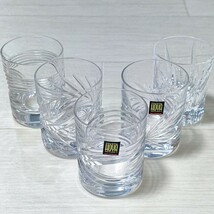 HOYA CRYSTAL ショットグラス ホヤ クリスタル カットガラス 5個セット 酒器 中古 送料無料 即決_画像1