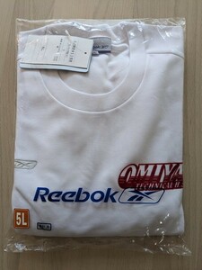 5L Tシャツ Reebok リーボック 白 半袖Tシャツ 大きいサイズ 日本製 新品 ロゴTシャツ 部活 体操服 体操着 ホワイト 新品