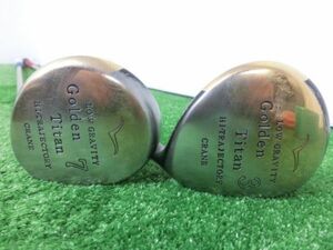 ♪CRANE GOLF クレインゴルフ ENA エナ Golden Titan 3W/7W フェアウェイウッド 2点 セット ?° / 純正 シャフト FLEX-R/? H1283♪