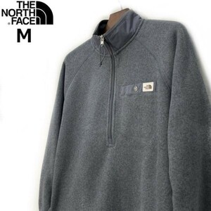 1円～!売切!【正規新品】THE NORTH FACE◆GORDON LYONS 1/4ZIP フリース プルオーバー US限定 厚手ニット 茶タグ(M)グレー 181024-35