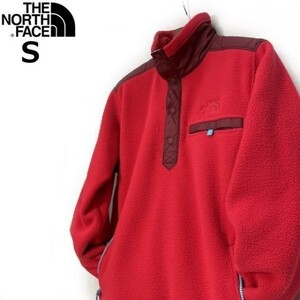 1円～!売切!【正規新品】THE NORTH FACE◆ROYAL ARCH 1/4-SNAP フリース キルティング スナップ US限定 肉厚 キャンプ(S)赤 青 181024-60