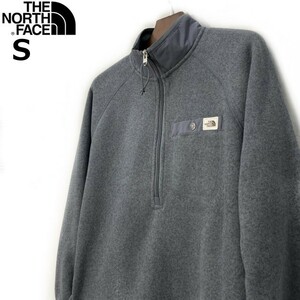 1円～!売切!【正規新品】THE NORTH FACE◆GORDON LYONS 1/4ZIP フリース プルオーバー US限定 厚手ニット 茶タグ(S)グレー 181024-35