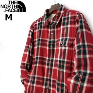 1円～!売切!【正規新品】THE NORTH FACE◆CAMPSHIRE SHIRT シェルパ フリースジャケット もこもこ ボア US限定(M)赤 チェック柄 181024-55