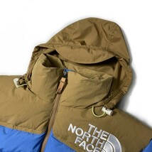 1円～!売切!【正規新品】THE NORTH FACE◆1992 LOW-FI HI-TEK NUPTSE JACKET ダウン ヌプシ US 限定品 撥水 ロゴ刺繍(S)青 茶 190122-190_画像4