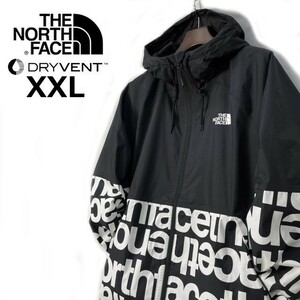 1円～!売切!【正規新品】THE NORTH FACE ANTORA RAIN HOODIE マウンテンパーカー ナイロン US限定 2023最新(XXL)黒 白 総柄 180915-60-C