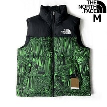 1円～!売切!【正規新品】THE NORTH FACE◆1996 RETRO NUPTSE VEST ダウンベスト US限定 ヌプシ 2023最新 防寒(M)緑 黒 総柄 190122-115_画像2