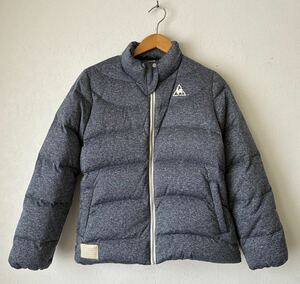 【美品】ア4☆Ie coq sportif ルコックスポルティフ　ダウンジャケット　ブルーグレー　M ショート丈　ポケット付　ダウン80% フェザー20%