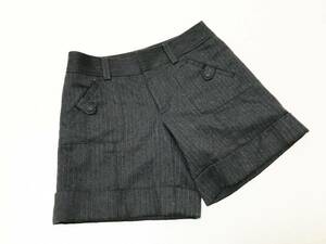  Lady's 1/S size : Kumikyoku [KUMIKYOKU] Onward . mountain * wool wool .* culotte * short pants : black charcoal gray 