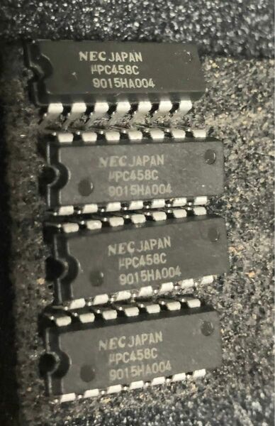 NEC オペアンプ　μPC458C 4個セット