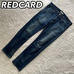 REDCARD レッドカード デニムパンツ ワークズボン ジーンズ パン ストレッチ W33 L ブルー 青色 メンズ 男性 P69879 PLST