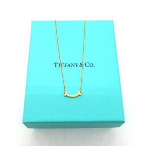 ■ Tiffany &amp; Co Tiffany T Smile Mini K18YG желтое золото 750 Ожерелье