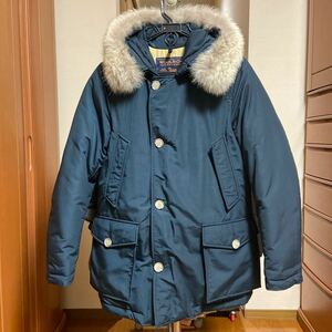 WOOLRICH ウールリッチ ARCTIC PARKAアークティックパーカー ダウンジャケット ネイビー 60/40 コヨーテファー S XS モルドバ製