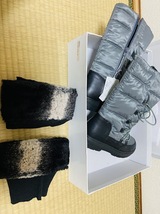 [未使用]ファー付き ブーツ レディースSサイズ 23.5cmくらい ジップアップ 定価\29000 株式会社キング_画像6