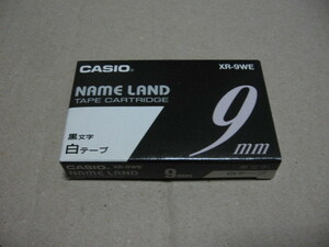 CASIO カシオ ネームランド テープ 9mm XR-9WE (旧型番 IR-9WE) (MADE IN CHINA)