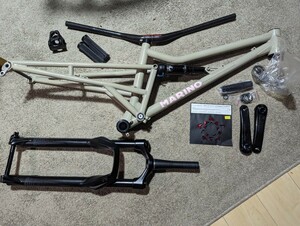 marino bikes MTB フルサス　クロモリフレーム他　パーツセット レイノルズ520 マレット 27.5プラス ロックショックス recon 中古