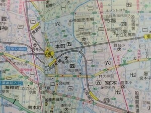 lk古本【区分地図帳】千葉市 2000年 (＋県全市町村市街図 バス路線バス停名入 [ららぽーとスキードームザウスあり ディズニーシー無し