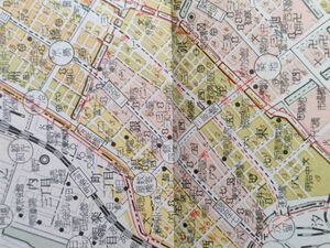 lk古本【区分地図帳】東京都 昭和39年 ※難あり [23区＋全市街図 都電 映画館 淀橋浄水場 東京スタジアム 東急砧線 国鉄五日市線武蔵岩井駅