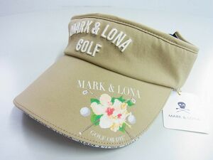 1円★MARK&LONA マーク&ロナ★Jota Visor フラワープリント３Dロゴバイザー【MLF-2A-FC16】ベージュ肌色【本物保証】カタログ掲載★正規品